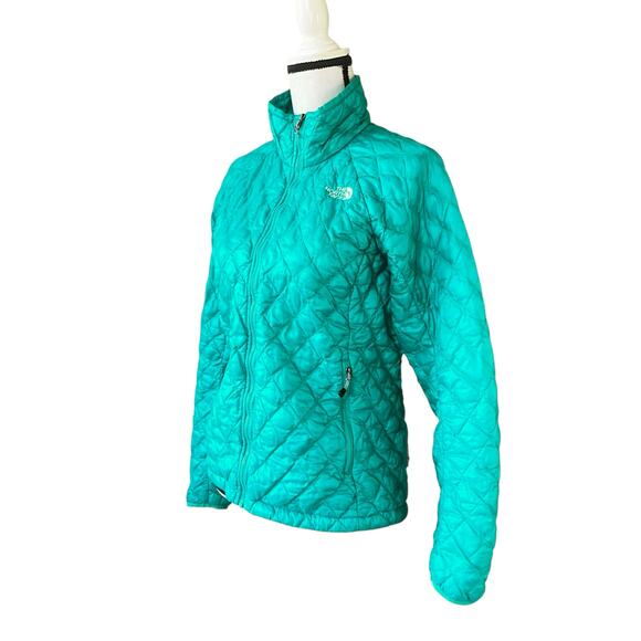 The North Face Women’s Thermaball Lightweight Packable Puffer Jacket Sz S Teal - Picture 9 of 14